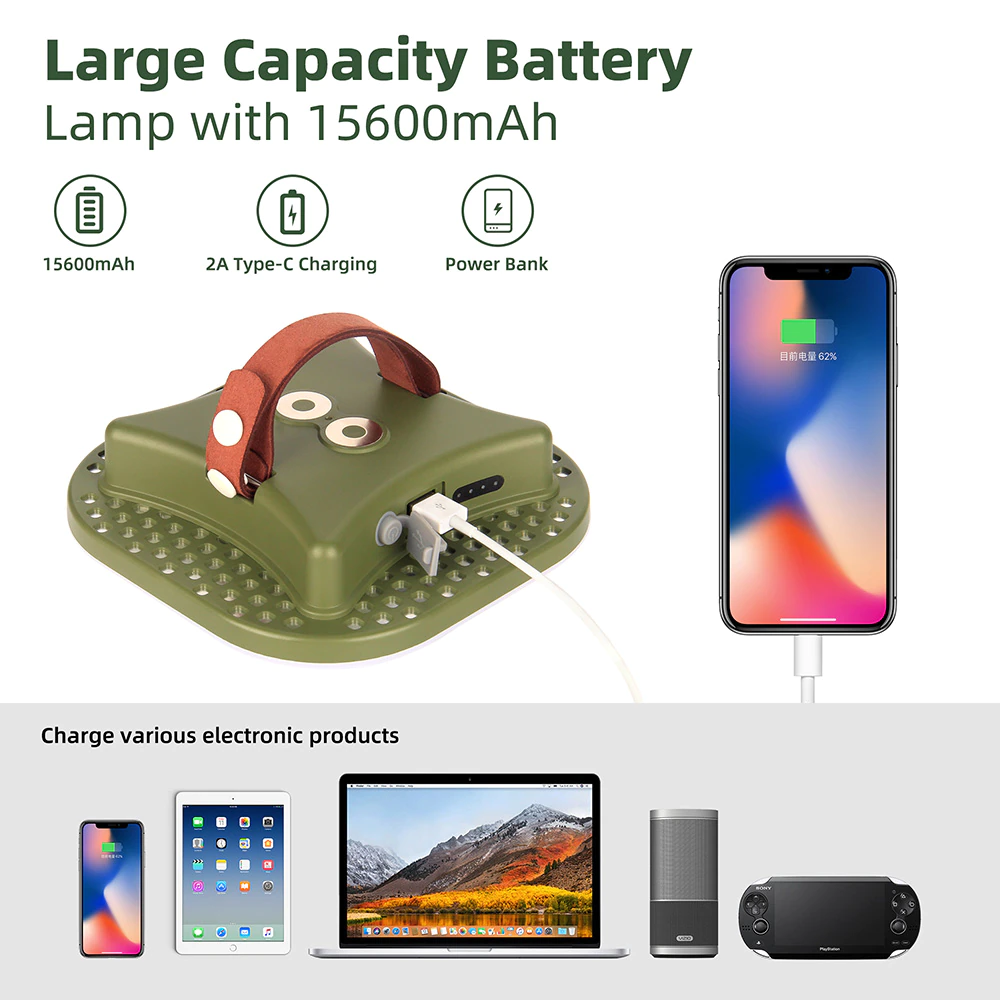 Cheap Goat Tents 15600maH New Upgraded LED Rechargeable Camping Strong Light with Magnet Zoom Portable Torch Tent Light Work Maintenance Lighting Portable Lanterns 